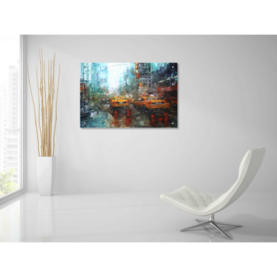 «Times Square Reflections» par Mark Lague, art mural en verre acrylique