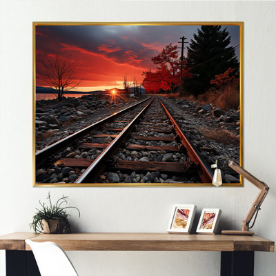 Train, train rouge, paysage I