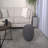 Bordeaux Knitted Cotton Round Pouf-115747807-106806383