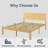 14 Inch Natural Bamboo Queen Size Bed Frame, Warm Tone Modern Style Heavy-Duty Platform Bed with 98° Ergonomic Angled Headboard, Squeak-Free, No Box Spring Needed-1625231739