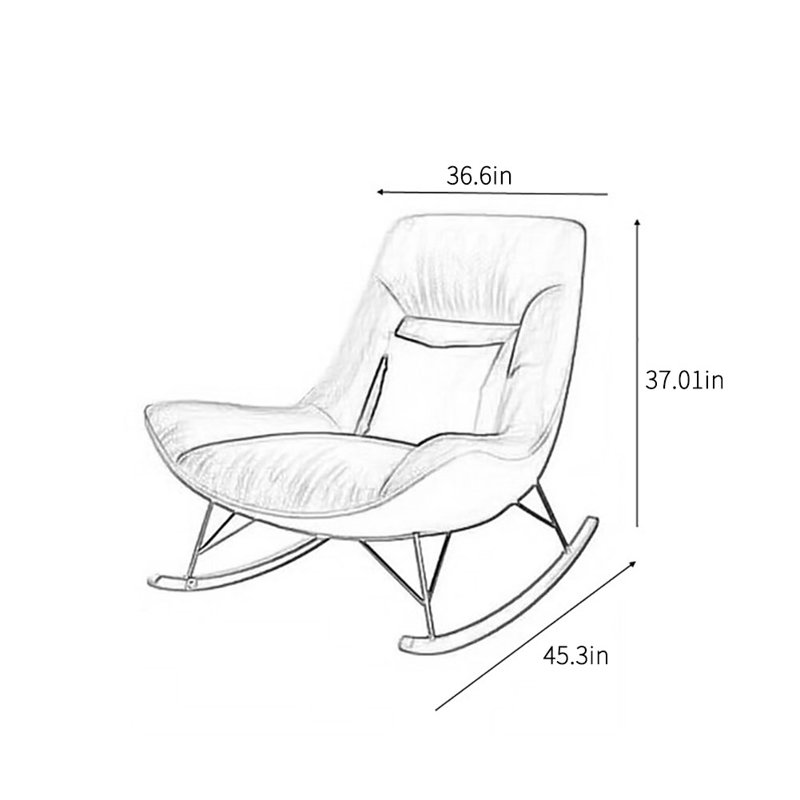 Chaise berçante Home, Jaune