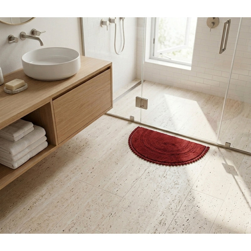 Tapis pour salle de bain Akifumi, Vin rouge