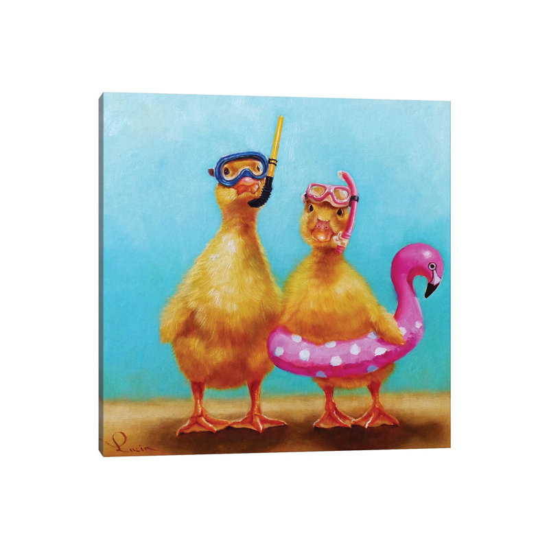 Pool Party - Print on Canvas, Wrapped Canvas, 30.48cm H x 30.48cm W x 1.91cm D