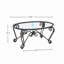 Ensemble de 3 tables basses en verre trempé, table basse décorative elliptique avec tables d'appoint rondes, table basse de chambre à coucher avec fabrication robuste pour le salon