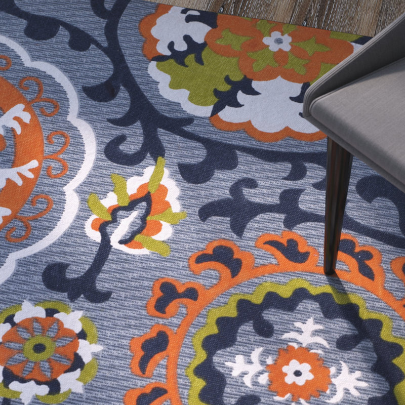 Columbus Circle Cedar Brook Hand Loomed Cotton Ikat Rug, 9' x 12'