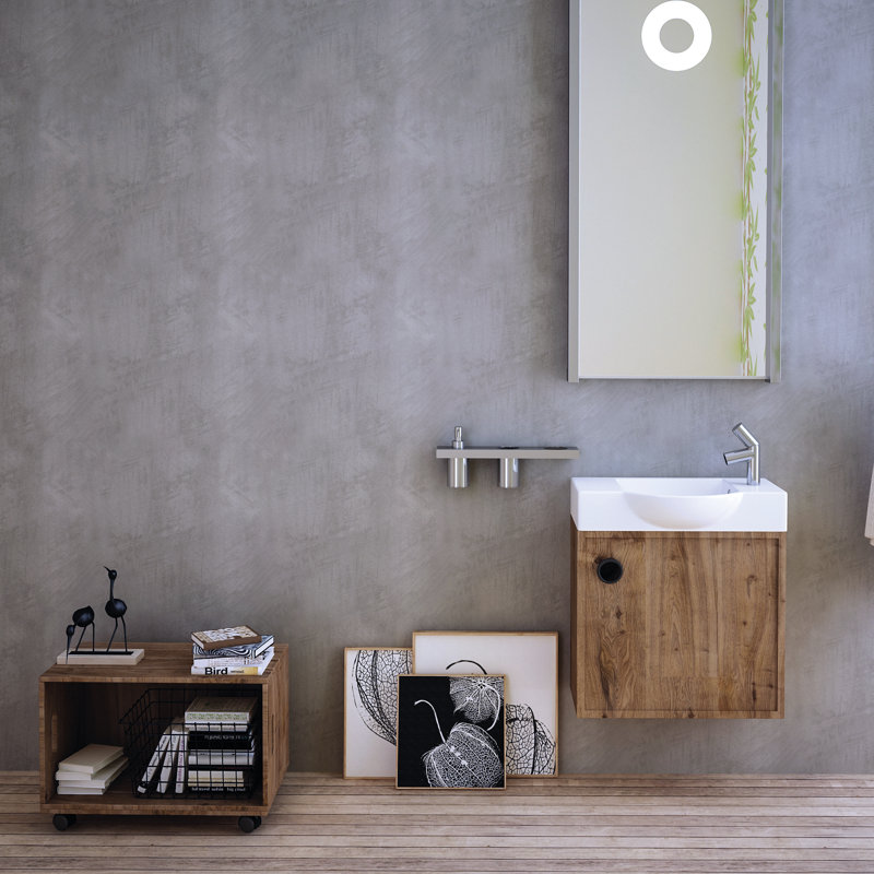 Minimal Ceramic 21.6'' L Bathroom Sink