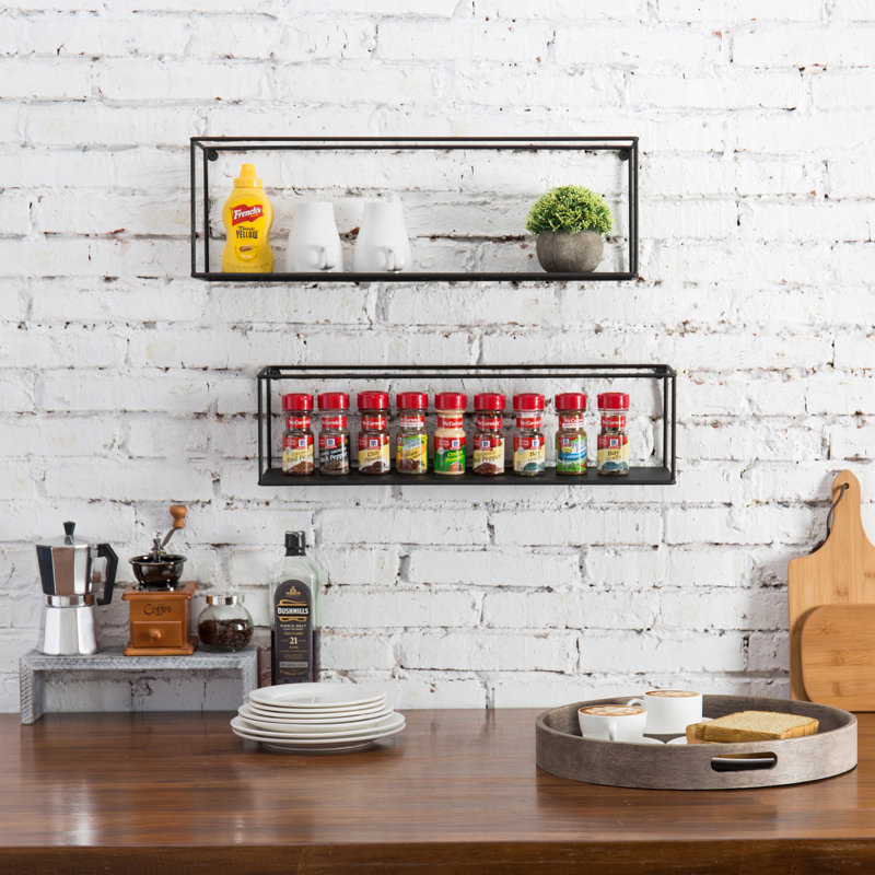 2 Piece Metal Floating Shelf