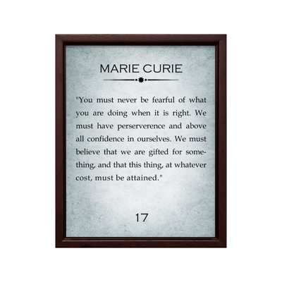 Citation de Marie Curie