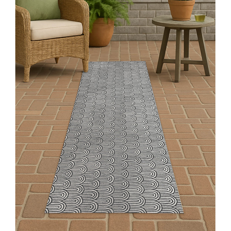 Tapis d'extérieur antidérapant Rolling Hills, Tapis de couloir 2 pi 6 po x 8 pi