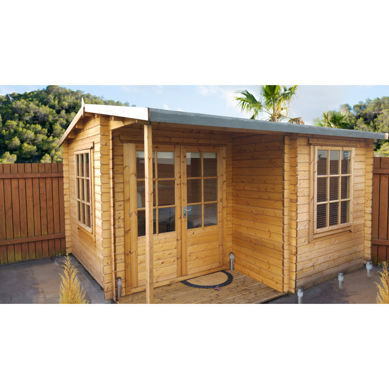 Sorrento 13 x 12 Ft. Tongue and Groove Log Cabin, No