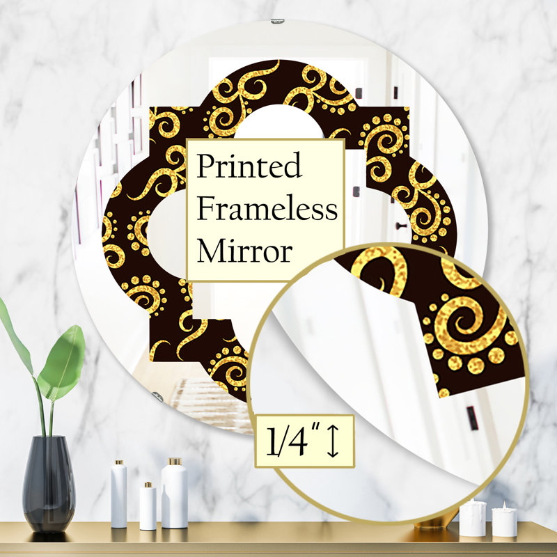 Miroir mural Quatrefoil Swirl II, H 31,5 po x l po