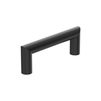 Revolve 3 inch (76mm) Center-to-Center Matte Black Cabinet Pull - 25 Pack