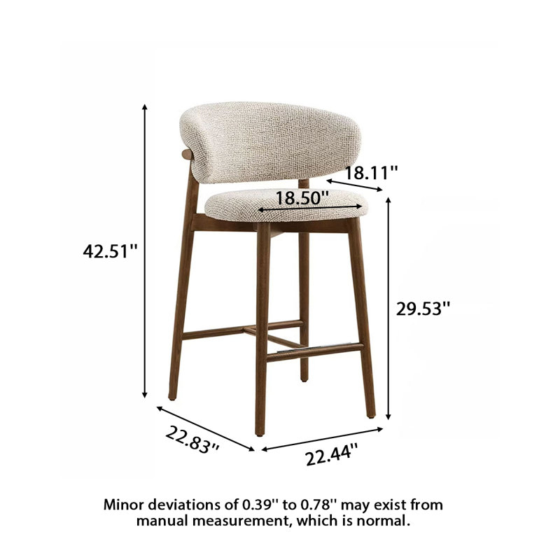 Tabouret de bar décontracté et minimaliste de 57 cm