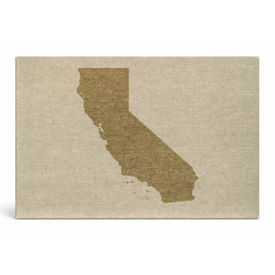 California State Silhouette — Landscape Canvas Wall Art