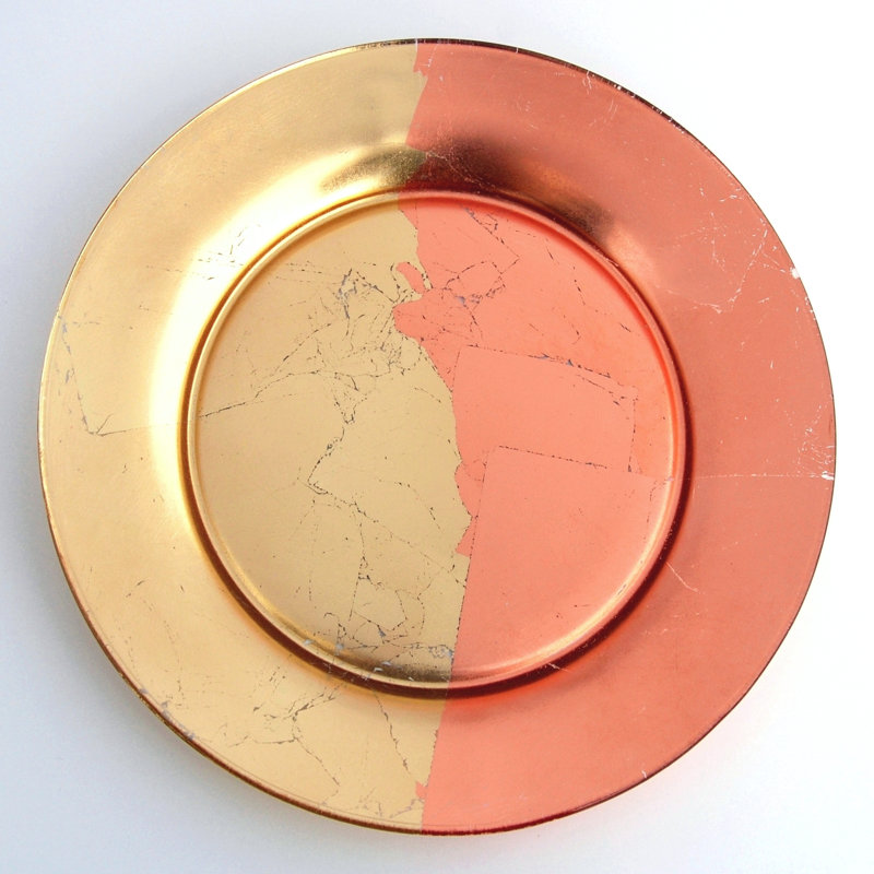 Lemoine 10.5" Dinner Plate, Gold/Rose Gold