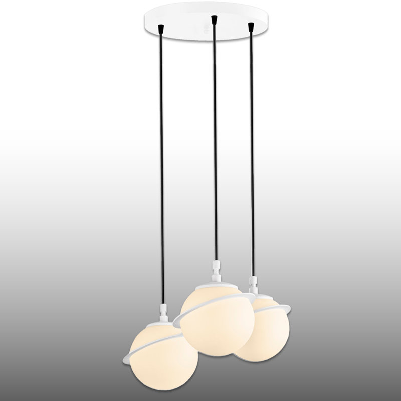 Luminaire suspendu à hauteur réglable Saturn, Blanc