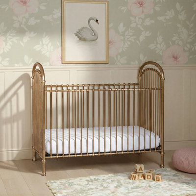 Lit de bébé en métal Olivia Classic, or rétro