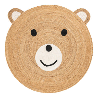 Kids Braided Jute Round Abstract Hand Braided Jute / Sisal Rug