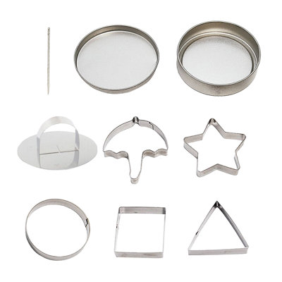 shaped molds 8PC Stainless Cutters Candy  Cake Making Tools Set For Festivals And Daily Use