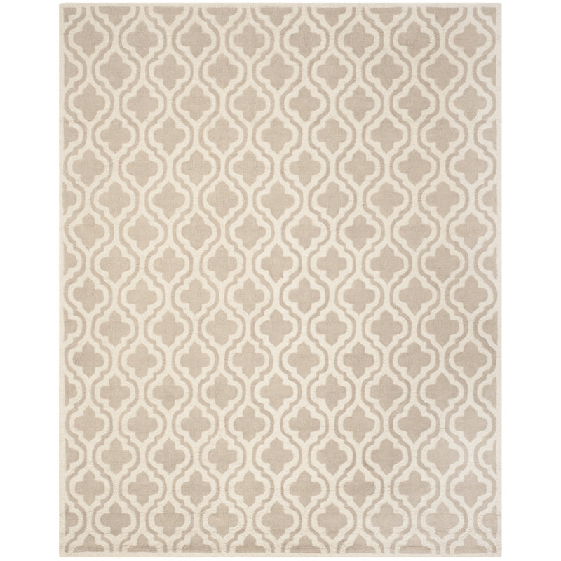 Cannen Hand Tufted Wool Geometric Rug, Rectangle 8' x 10'