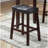 3-Piece Counter Height Glossy Print Breakfast Table With Stools, Espresso