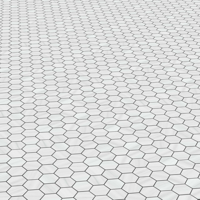 Dolomita Matte Hexagon Mosaic Wall & Floor Tile (.80 Sq. Ft. /Sheet), White