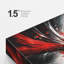 Abstrait rouge et noir, tourbillon dynamique, photos de salon audacieuses, impression sur toile encadrée-126054380-126054382