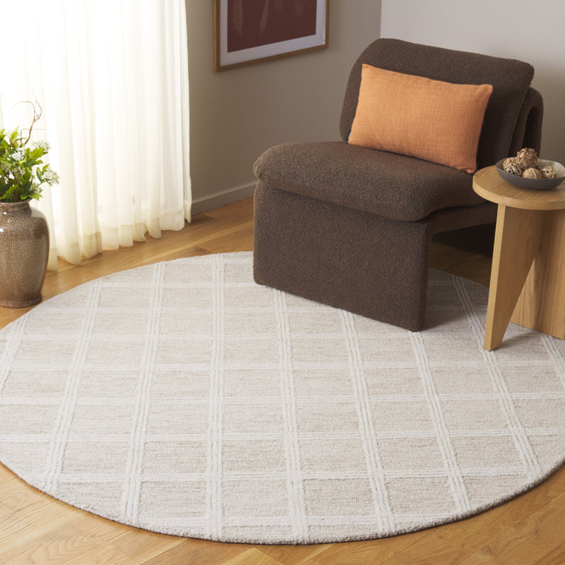 Jolett 103 Area Rug In Sage / Ivory, Round 6'