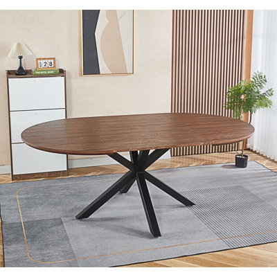 Extendable Dining, Office Table With Metal Legs