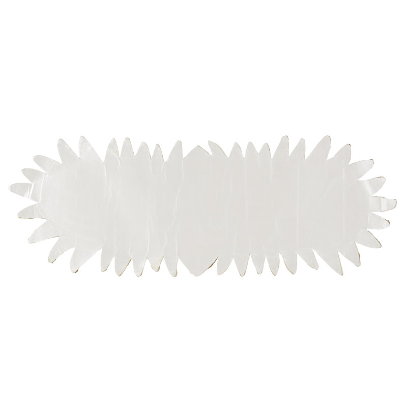 Leafy Elegance Beaded Table Runner