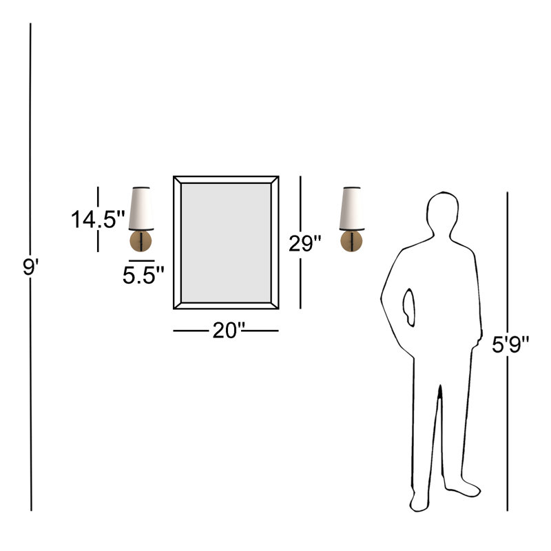 Mortimer Armed Sconce, Satin Brass