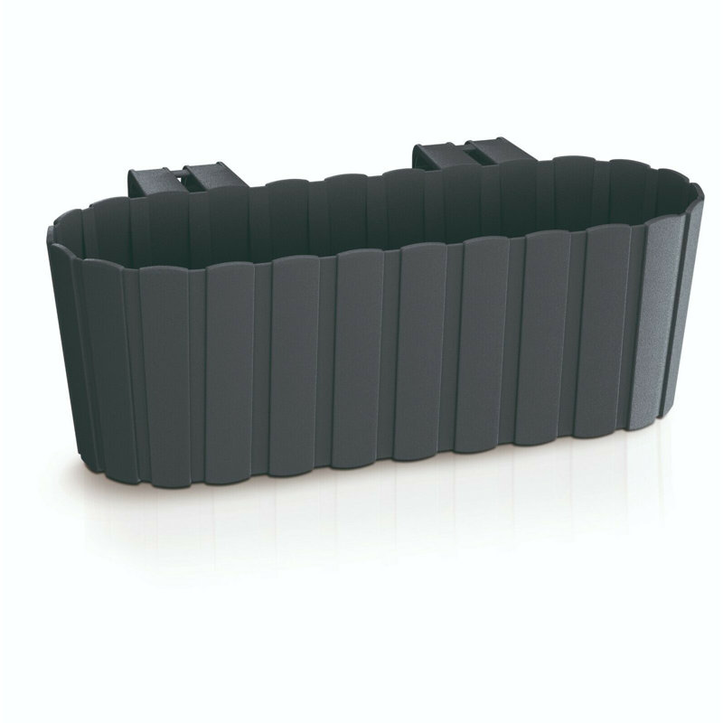 Aarifah Railing Planter, Anthracite