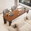 Bureau rectangulaire en bois massif brun noisette-1848439766