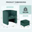 Fauteuil d'appoint rembourré en tonneau avec repose-pieds de rangement pour le salon / la chambre à coucher / le bureau-825907783