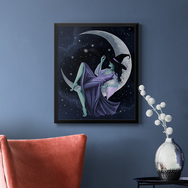 Star Sorceress I, toile encadrée de qualité supérieure - prête à être accrochée, Noir, H 24 po x l 20 po