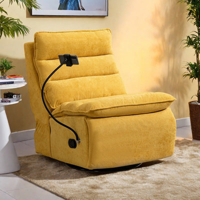 Simple Modern Swivel Recliner with Phone Holder
