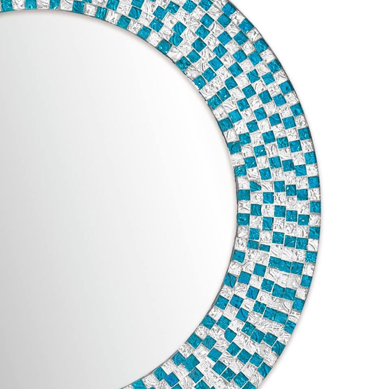 Miroir Shawnda, Aigue-marine / argent