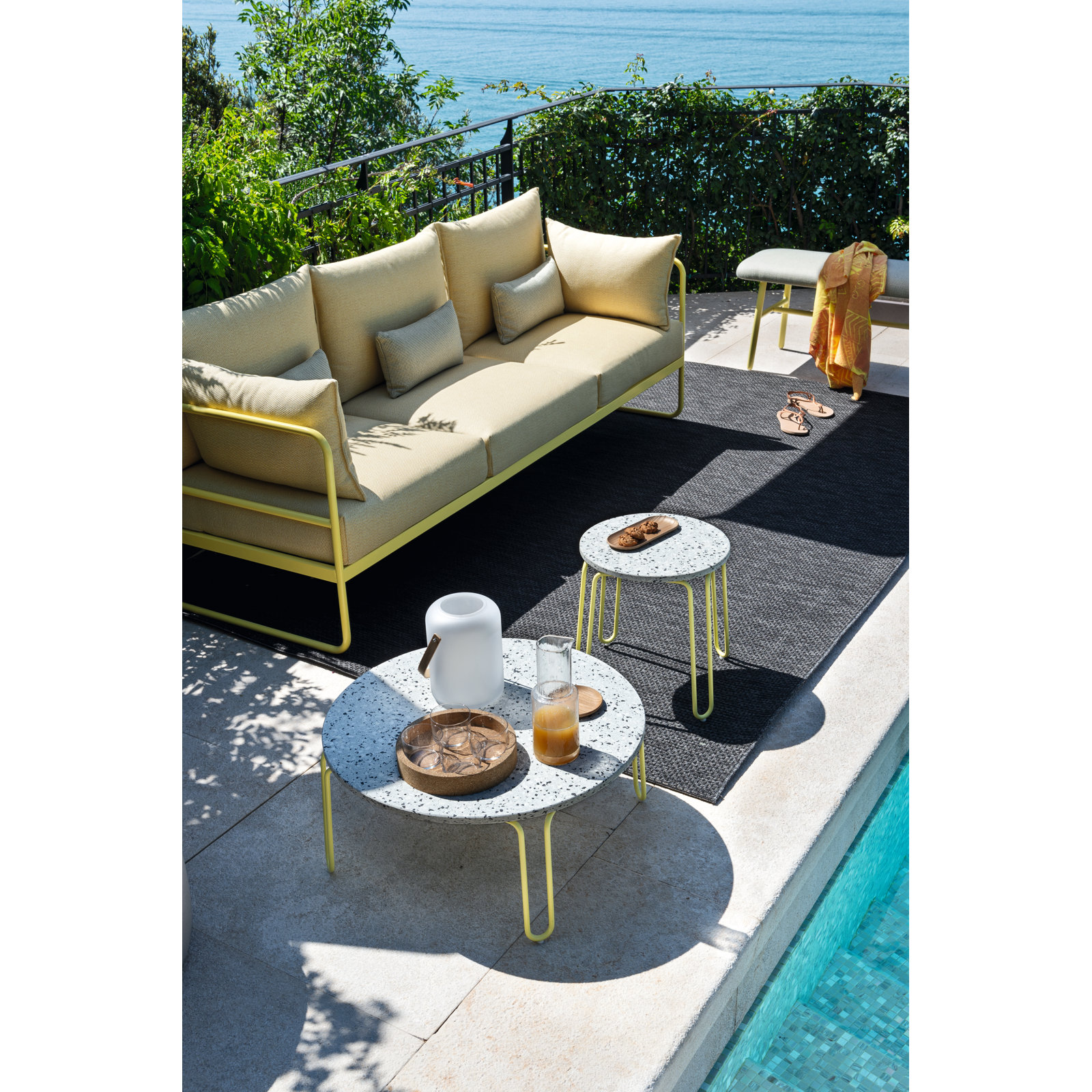 Stulle Stone Coffee Table, 15.38" H x 15.75" L x 15.75" W