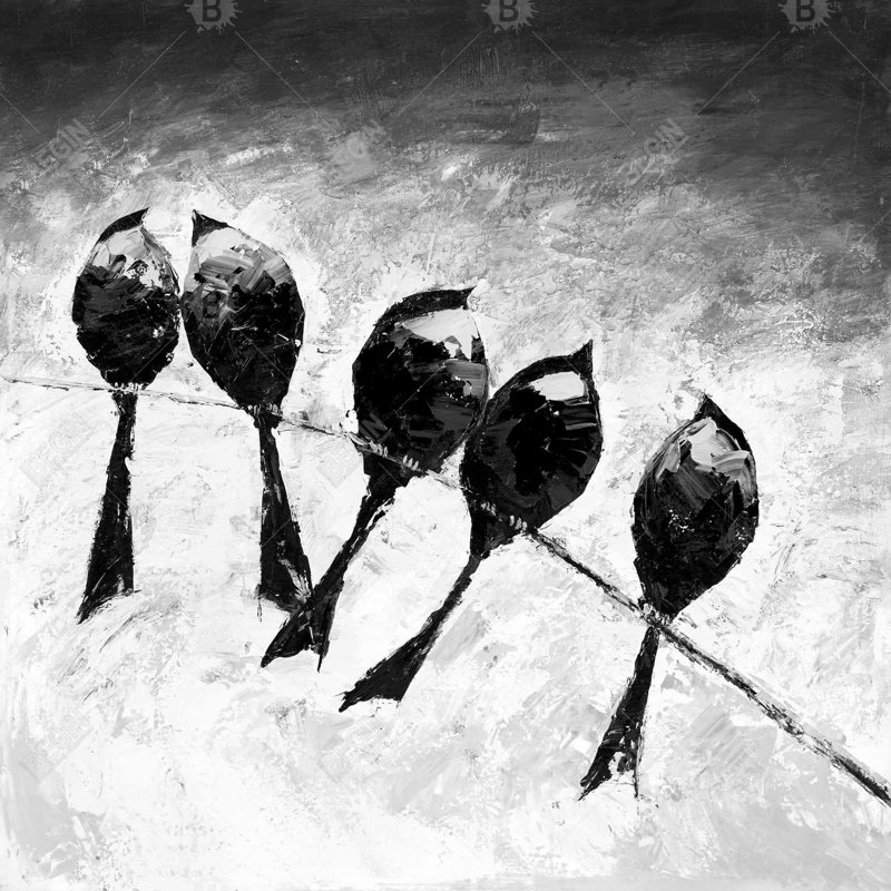 «Cinq oiseaux perchés»