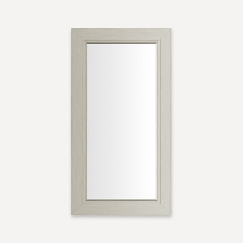 Main Line Full Length Mirror with Merion Frame, Nickel, 39.5" H x 19.13" W