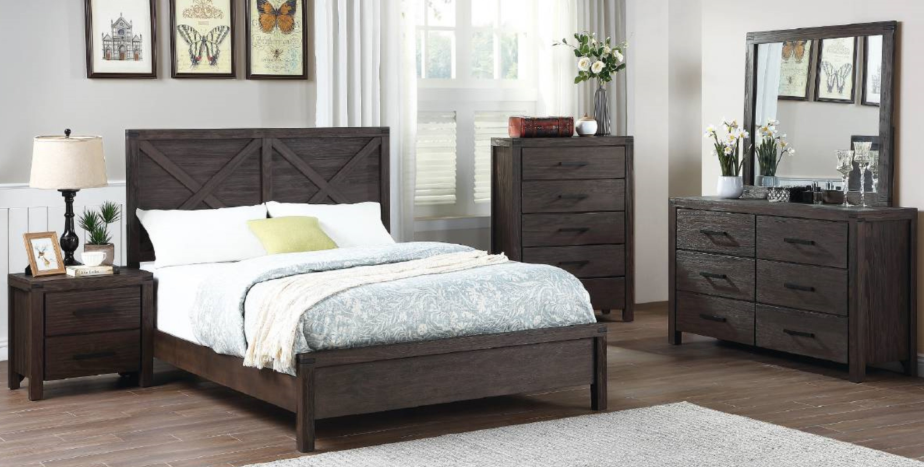 F&L Homes Studio Solid Wood Standard 5 Piece Bedroom Set | Wayfair