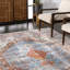 Tapis oriental / persan Afreena pour la cuisine, le salon, la chambre à coucher et la salle à manger, bleu / multicolore-1847528680