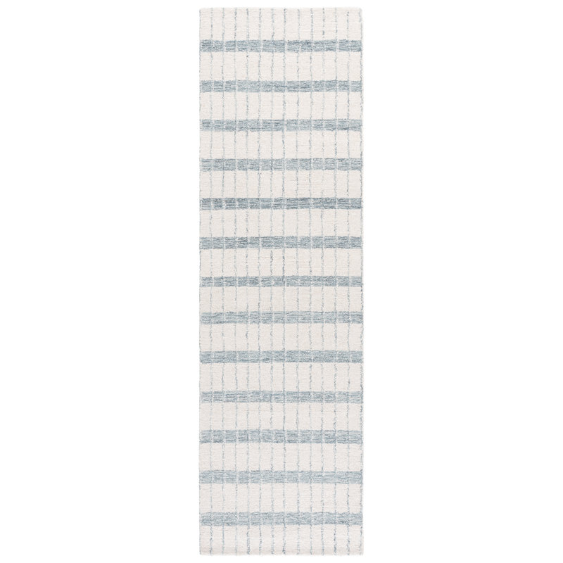 Genre 552 Hand Tufted 80% Wool; 20% Cotton Geometric Rug, Runner 2'3" x 8'