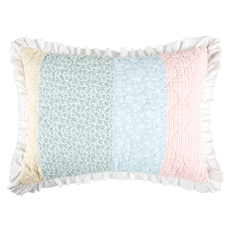 Greenland Home Fasions Tessie Pastel Standard Sham, 20x26, Standard