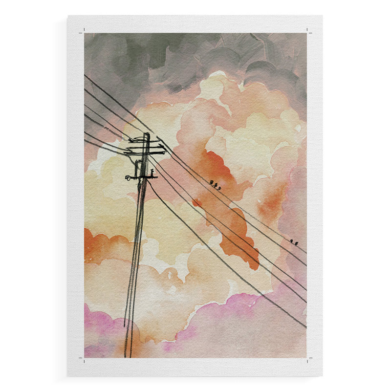 Cloudy Communication II -Canvas Print Only - NOT FRAMED, 18" H x 12" W