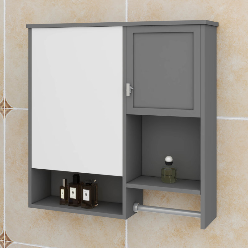Armoire à pharmacie murale moderne pour salle de bain, armoire de rangement murale avec miroir