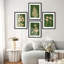 «Botanical Silhouette Artwork Green and Beige Nature Decor», 4 pièces-101520448-101520451