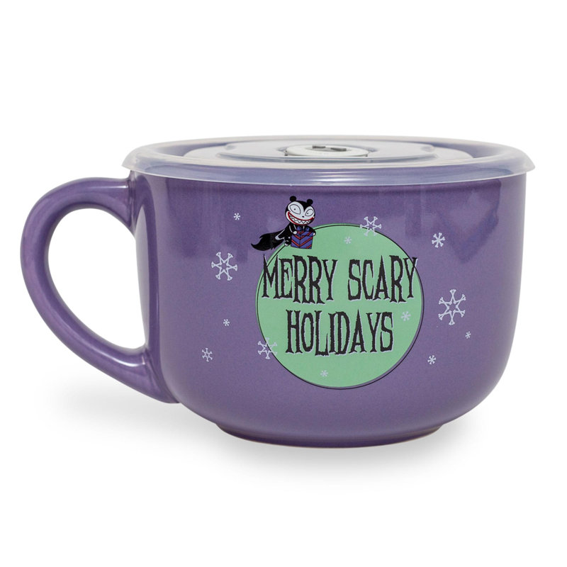 Tasse à soupe en céramique avec couvercle «The Merry Scary» Disney The Nightmare avant Noël