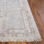 Tapis gris clair / beige en laine / coton noué à la main Oushak-93574248