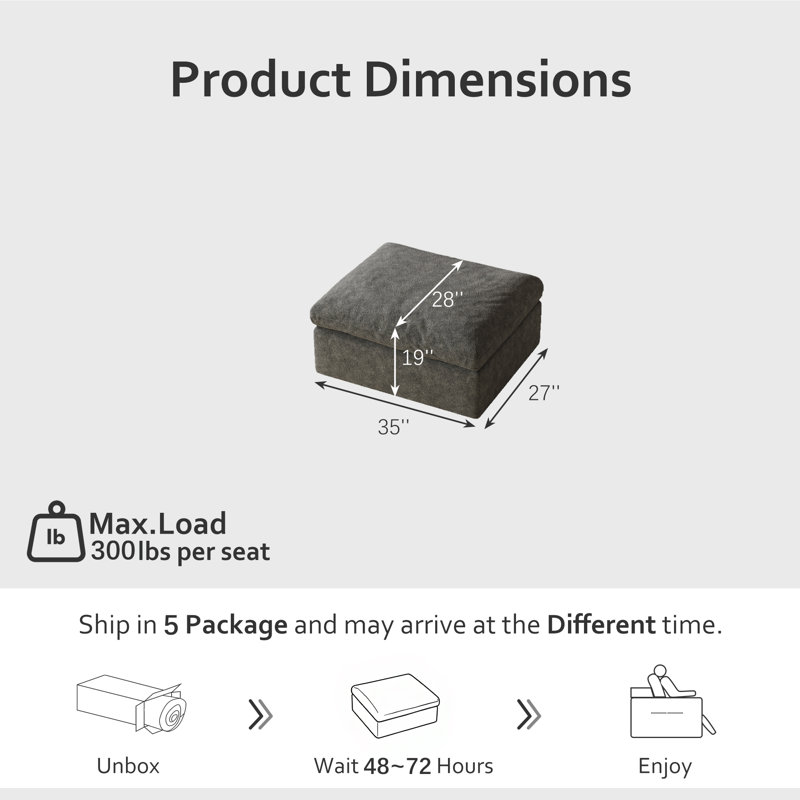 Canapé modulaire 35 po Cloud